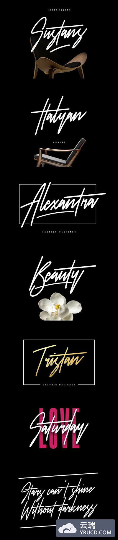 免费,帅气的签名手写英文字体下载[otf,ttf]