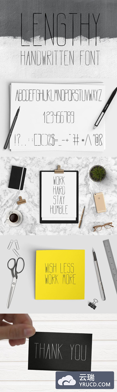 个性字体LENGTHY | All Caps Brush Font