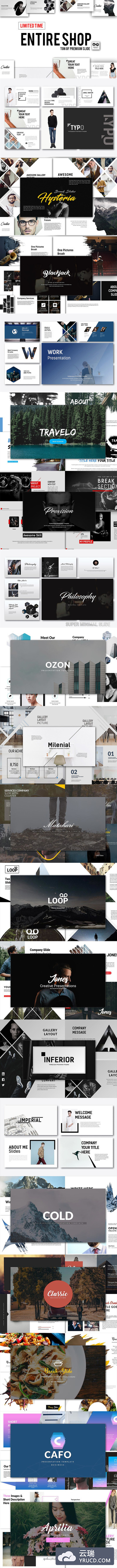 19个高级powerpoint幻灯片展示设计模板大集合（pptx）