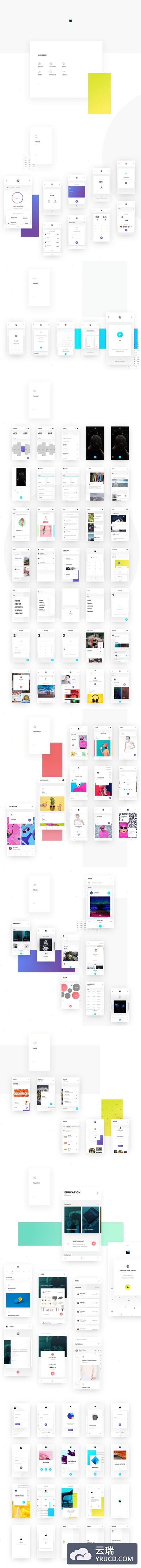 一套超时尚风格UI Kit打包下载[sketch]