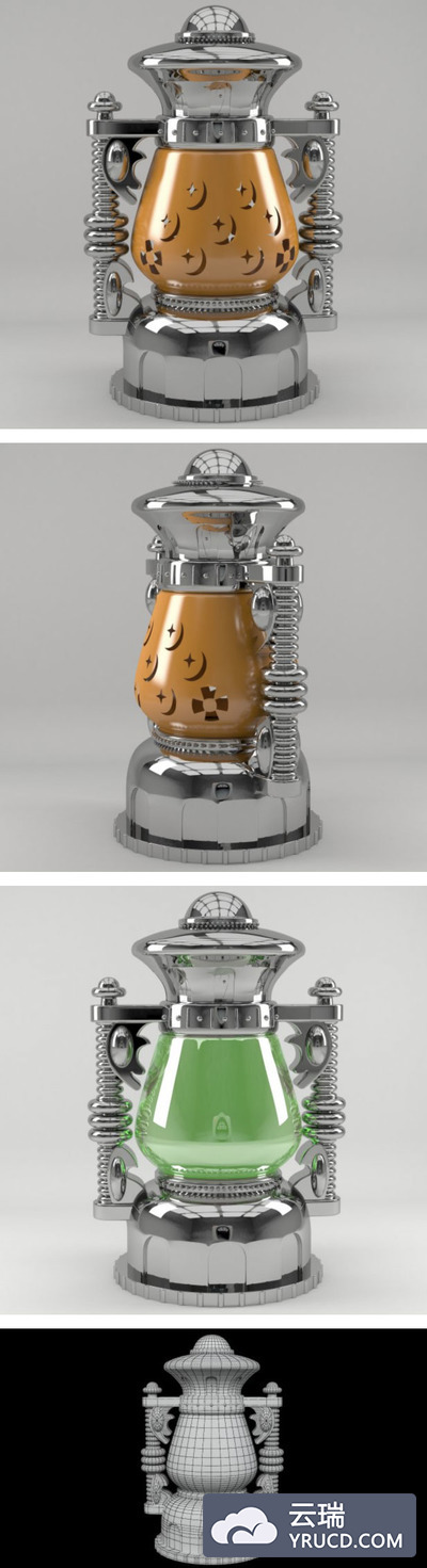 免费-3Dmax打造的酷炫马灯模型下载