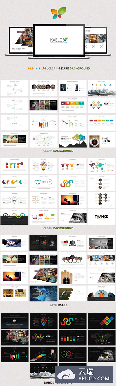 多用途的powerpoint幻灯片设计模板