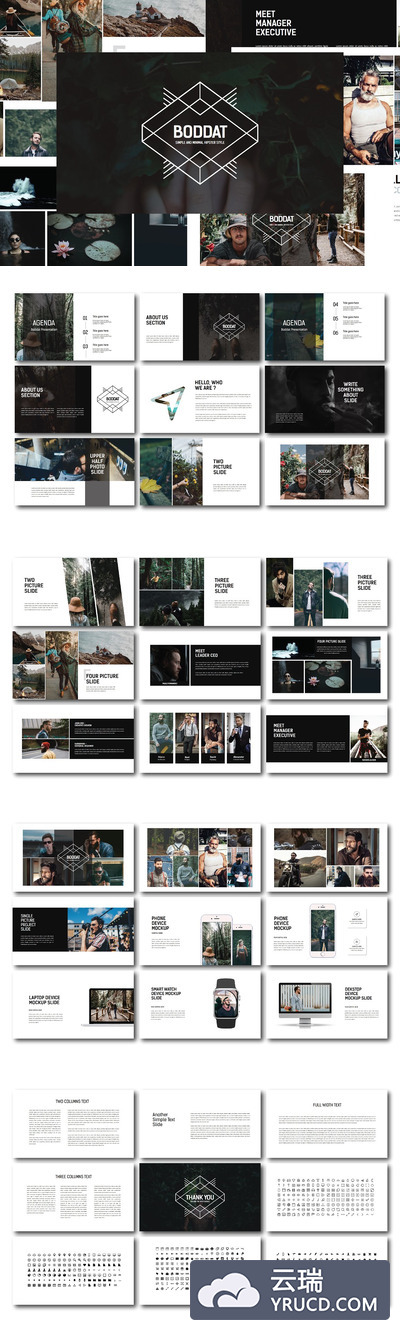 时尚的多功能powerpoint幻灯片设计模板