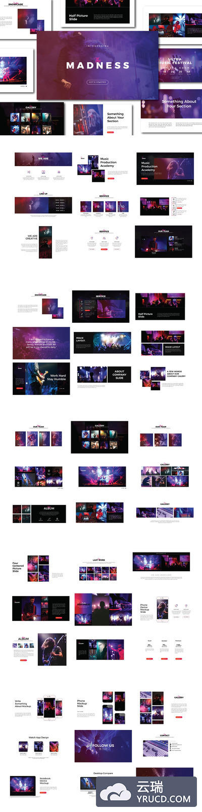 非常适合疯狂狂欢类的幻灯片设计模板（keynote）