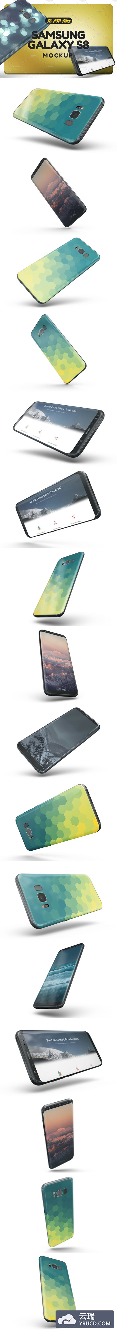 一组三星Galaxy S8 Mockups打包下载[psd]