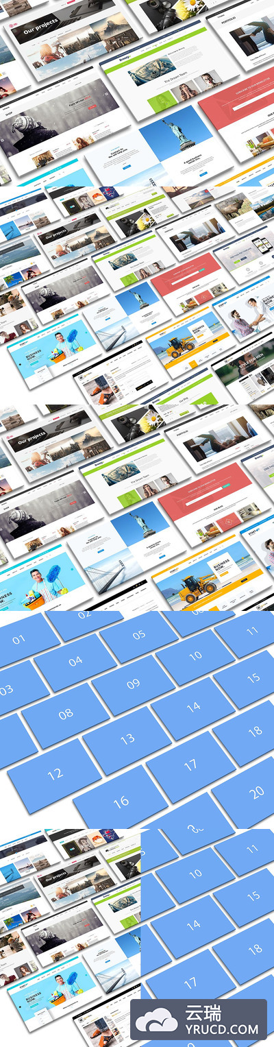 透视桌面屏幕展示模型mockups