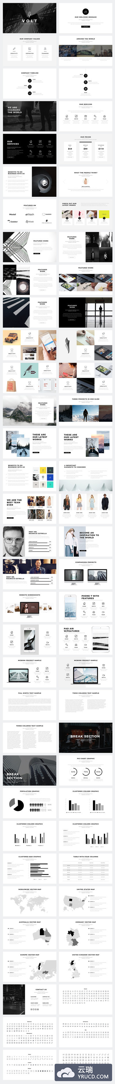 时尚大气的极简PPT模版下载[Keynote]