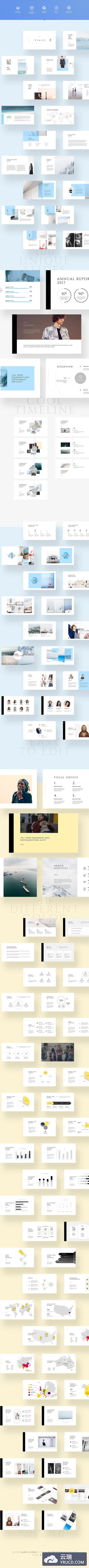 清新高端留白的keynote设计模板