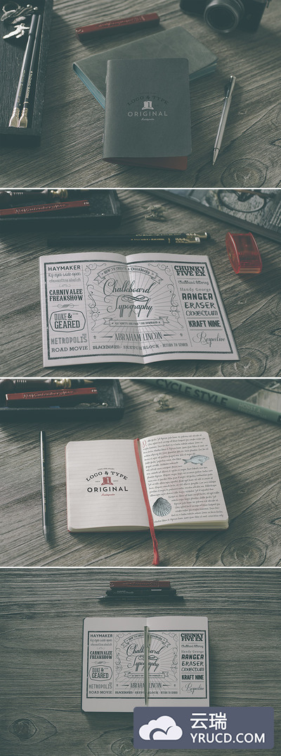 样机 | 4 Notebook Mock-ups