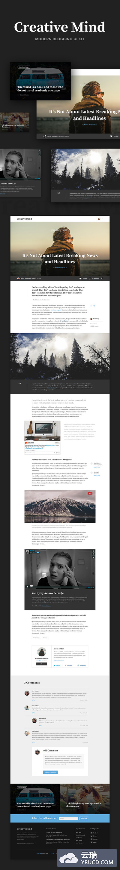 UI- 时尚旅游网页套件