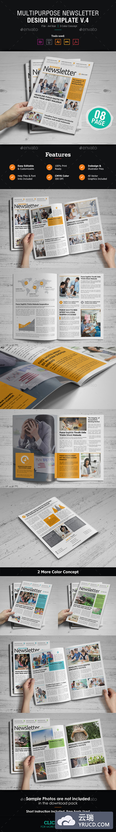 多用途企业画册模版下载[indd,ai,eps]