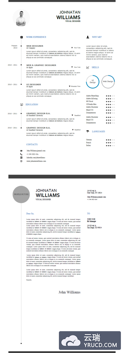 模板 | 国外简约高品质品牌简历