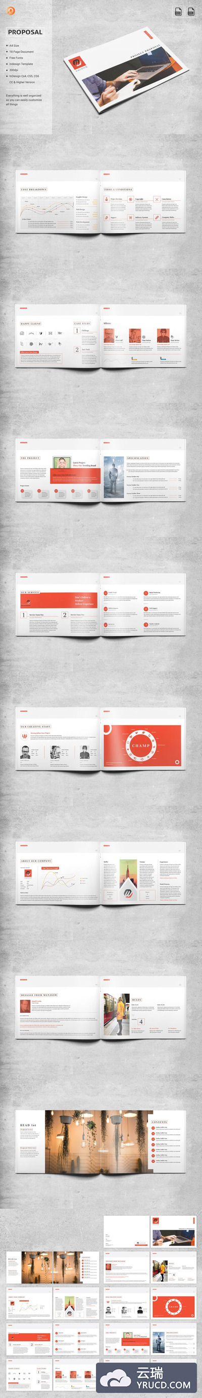 实用的企业画册模版下载[indd]