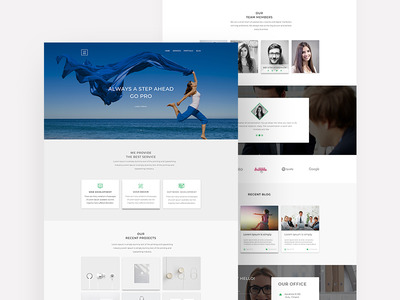 清新并简洁的网站模板 Website Template 2018