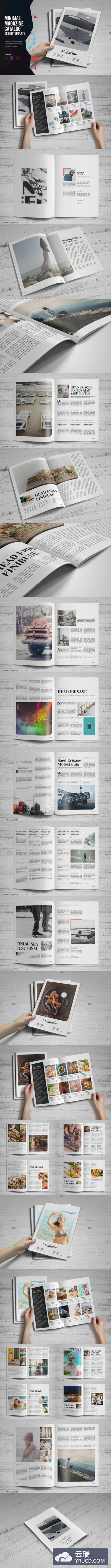 时尚多功能的杂志手册画册宣传册楼书设计模板（indd）