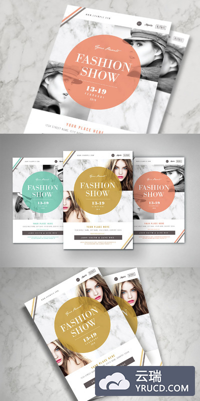 时尚的高端海报传单折页DM设计模板