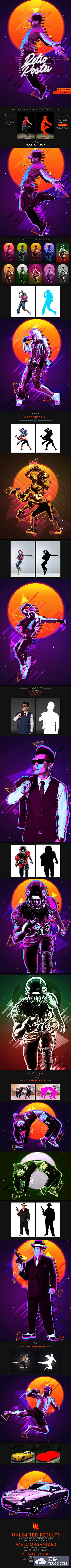 80年代复古海报PS动作下载[atn,abr,pat]