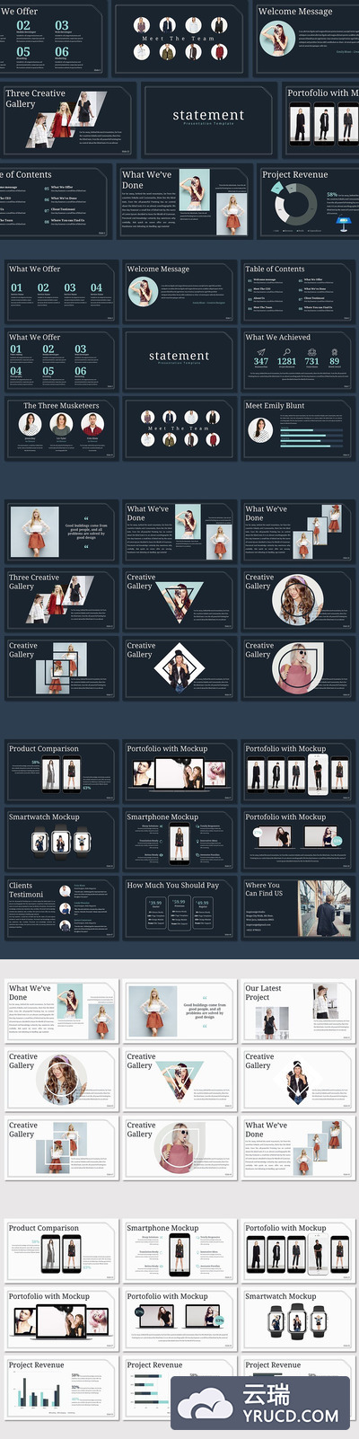 个性时尚的演讲keynote模板下载