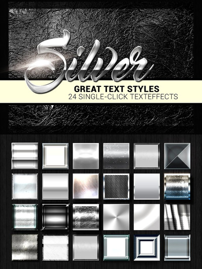 24款金属文字图层样式打包下载[psd,asl]