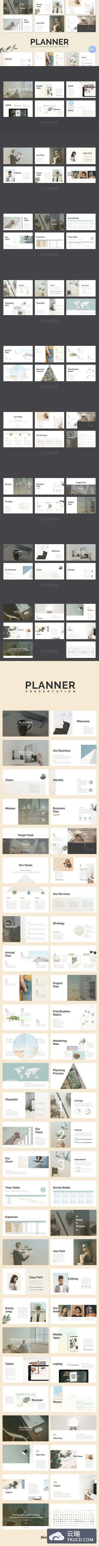 雅致简约风PPT模版下载[KEY, PDF]