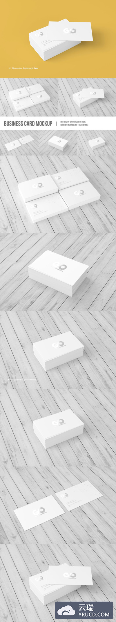 高品质名片Mockups打包下载[psd]