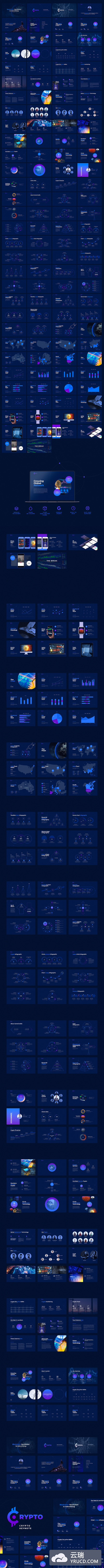 强大的多功能高端配色的大数据keynote幻灯片设计模板