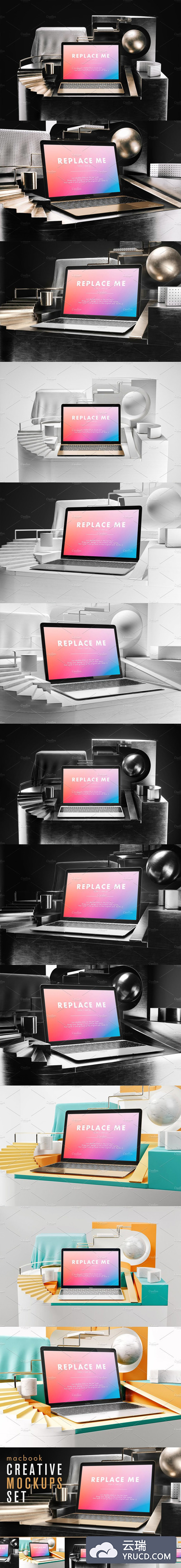 高分辨率macbook Mockups打包下载[psd]