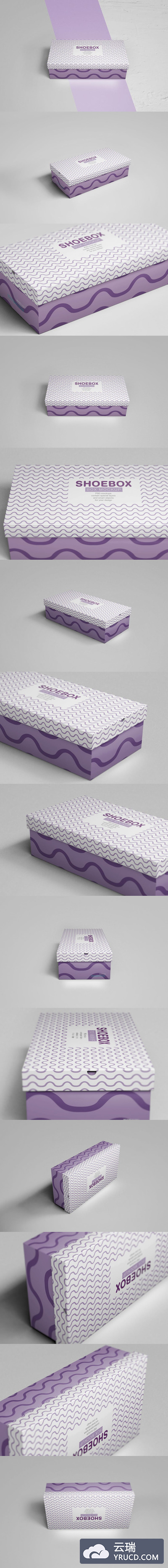 样机 | 6预制psd文件纸鞋盒智能对象