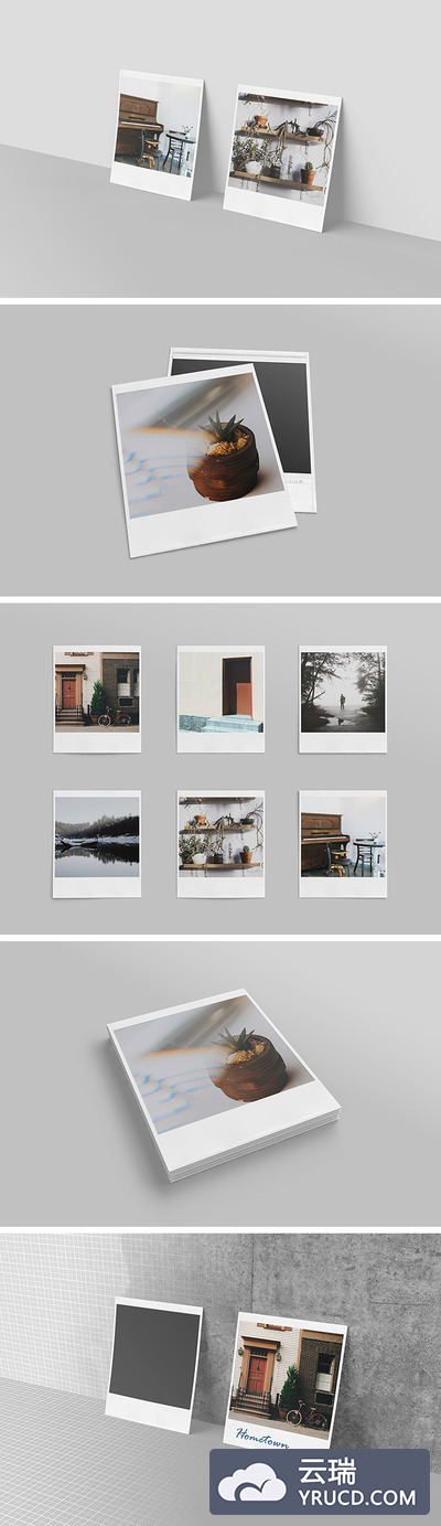 样机 | 逼真现实的宝丽来高品质场景