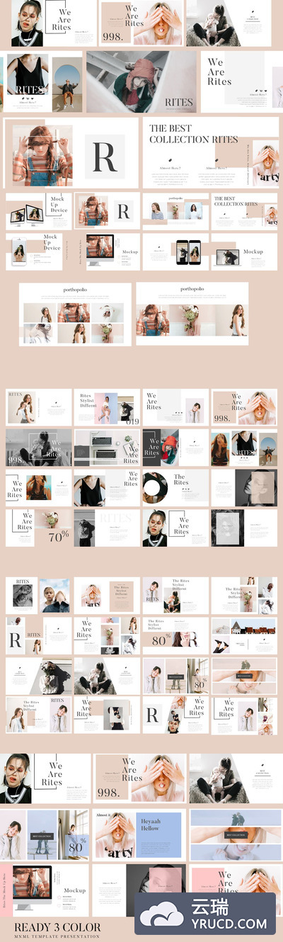 超现代和独特的幻灯片模板