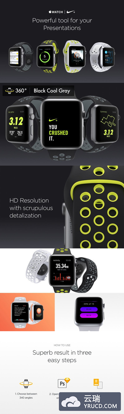 340+Apple Watch超酷Mockups打包下载 2.38G[psd,sketch]