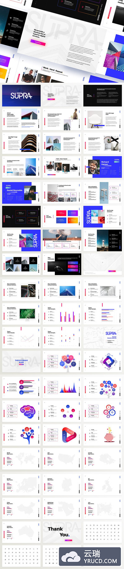 优雅、简单的多用途PPT演示文稿