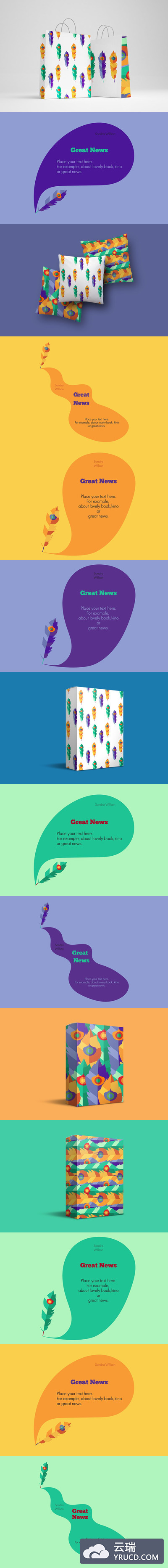 时尚优雅可爱的波西米亚风格矢量背景纹理大集合