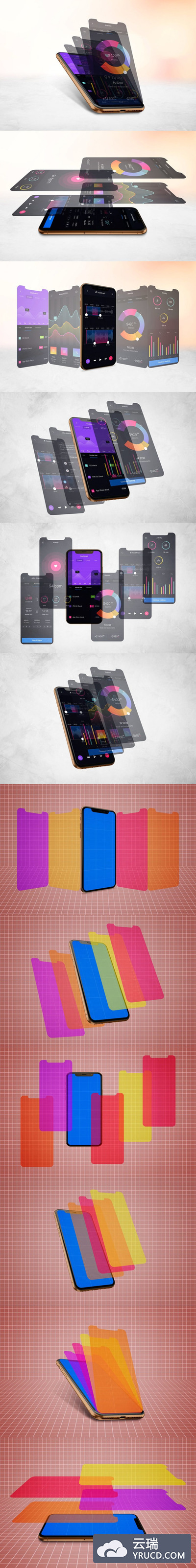 6款高品质逼真的iPhone X Mockups打包下载[psd，pdf]