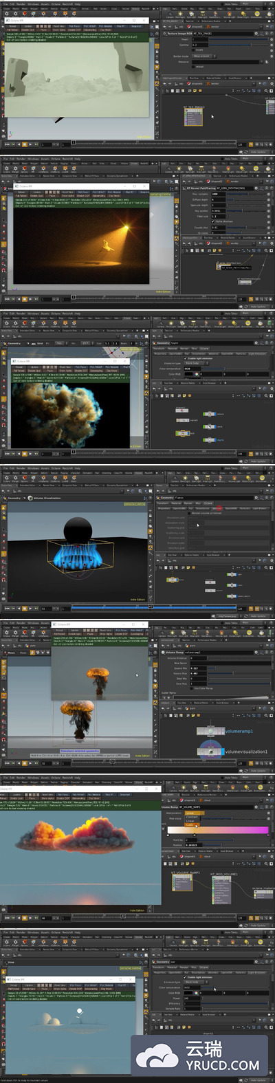 Houdini 体积渲染【 Octance渲染器 】
