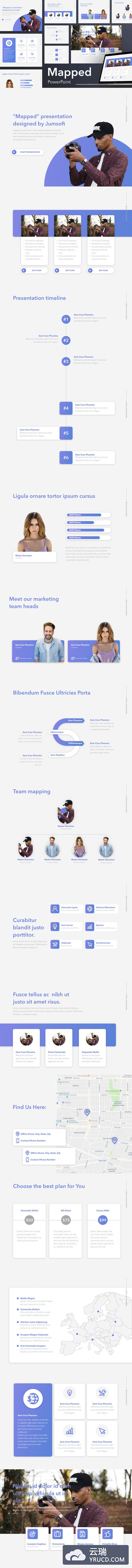 高端简约时尚powerpoint幻灯片演示模板（PPT）