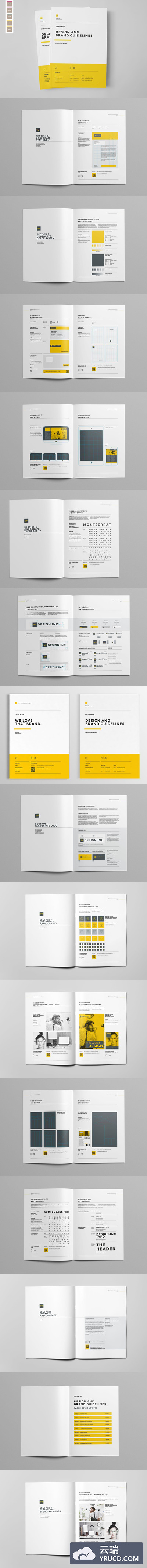 高品质的时尚多用途画册楼书品牌手册设计模板（AI，EPS，INDD，PSD）