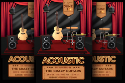 音乐派对传单模版