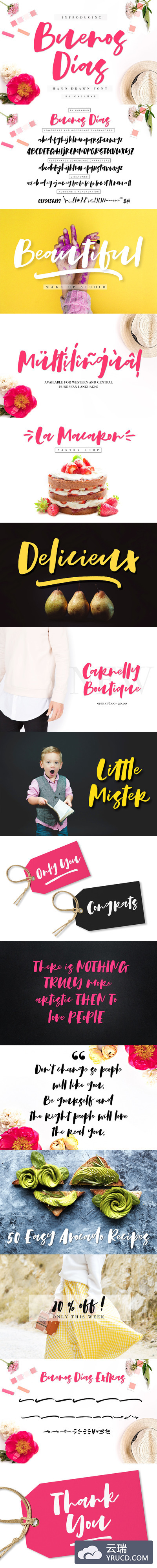 Buenos Dias 特色手绘字体