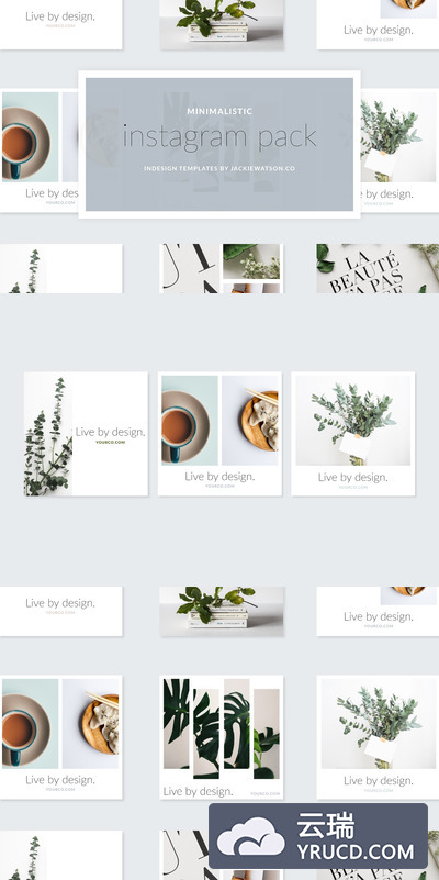 9个现代极简的Instagram模板下载[indd]