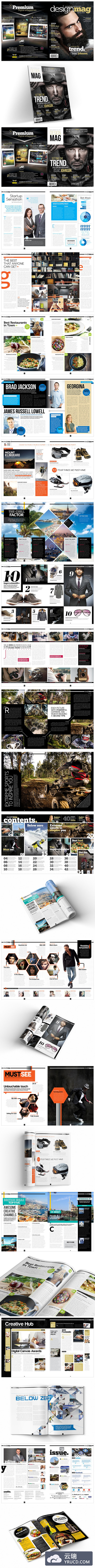 时尚专业的时事通讯杂志InDesign模板下载[indd]