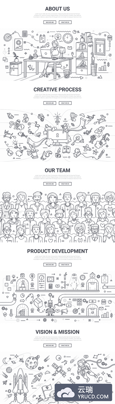 矢量 | 人物头像宇宙星际卡通元素涂鸦背景模板