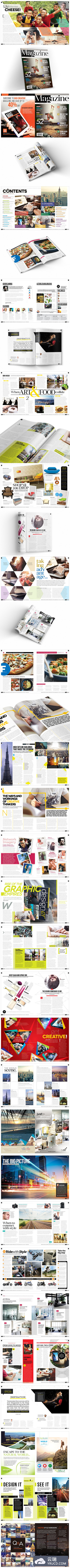 52页专业时尚的时事通讯杂志模板下载[indd]