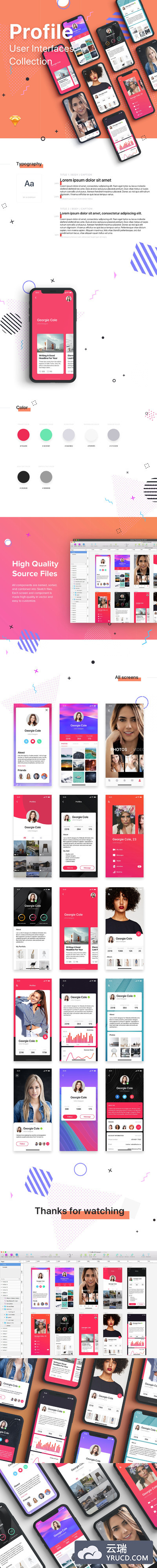 高端时尚的概念APP UI KITS