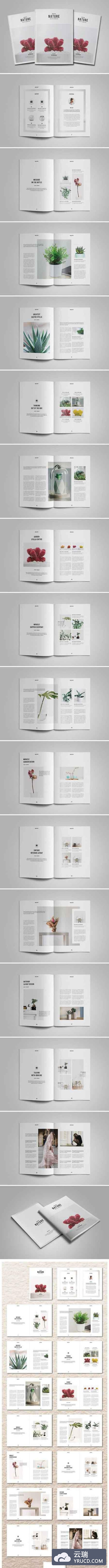 极简主义画册杂志模板