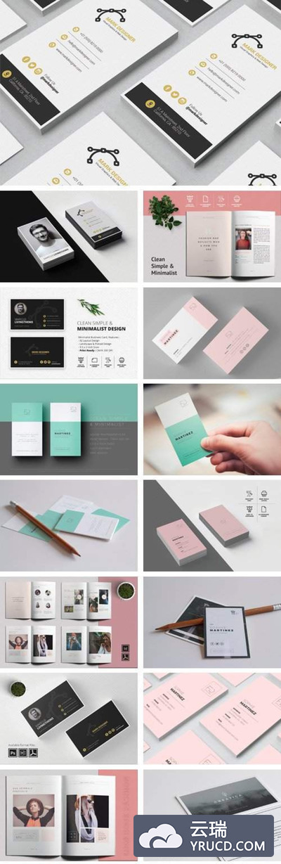 简约时尚的名片样机