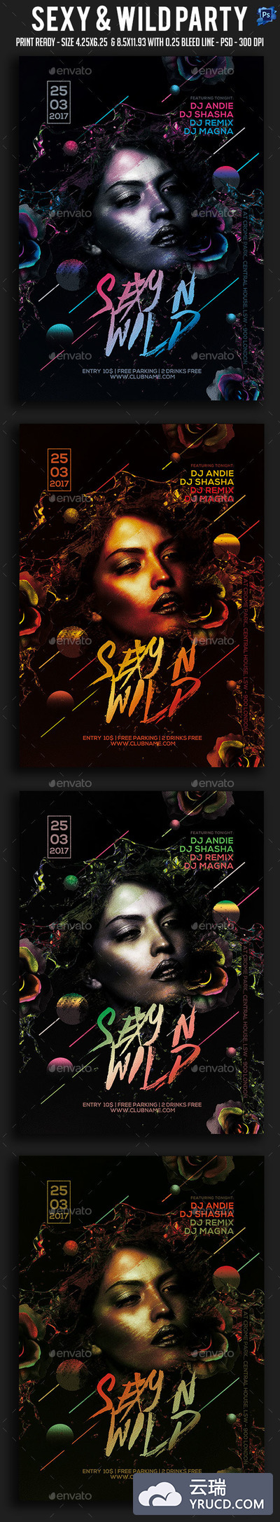 性感与狂野派对传单海报