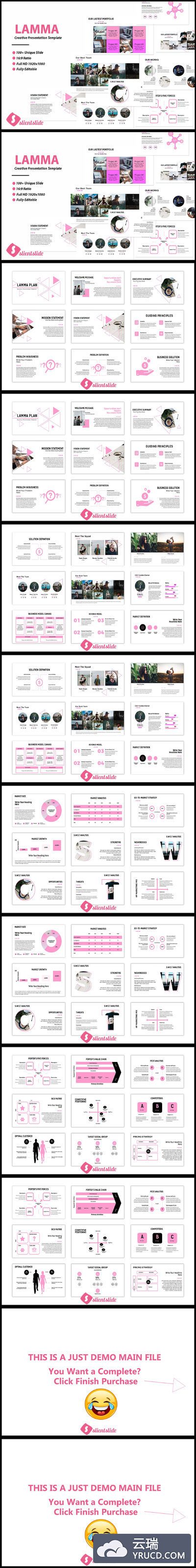 100+独特和令人惊叹的业务演示模板