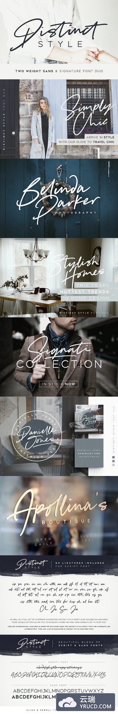 独特风格手写英文字体 Distinct Style Font Duo