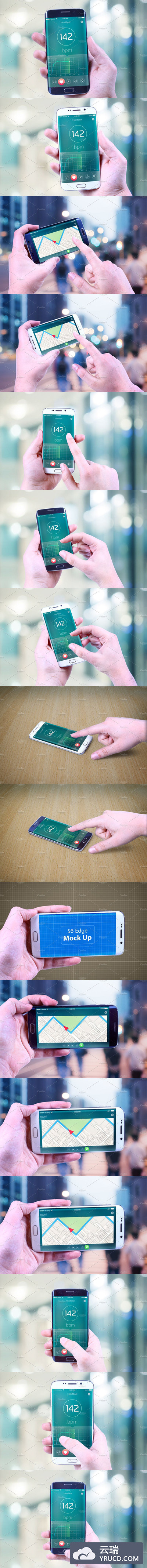 高品质的三星S6手机模型Mockups